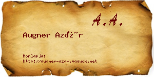 Augner Azár névjegykártya